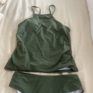 olive green bathing suit